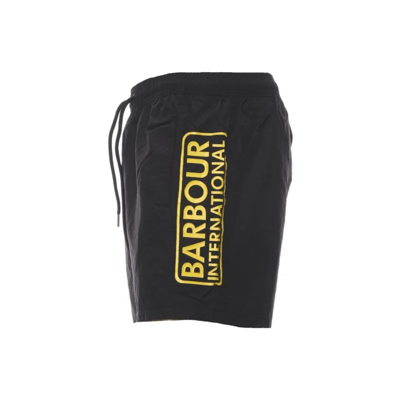 BARBOUR Logo Printed Drawstring Swim Shorts-2