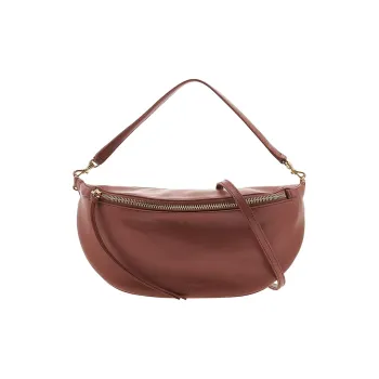 JIL SANDER Sheepskin Shoulder Bag Crossbody Bag Handbag Fanny Pack Women's Redwood Brown