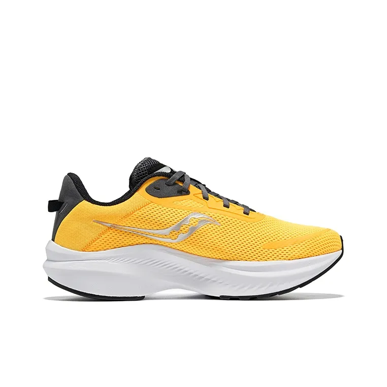 Saucony Axon 3 Cushioning Low Top Casual Running Shoes Men's Yellow Black-1