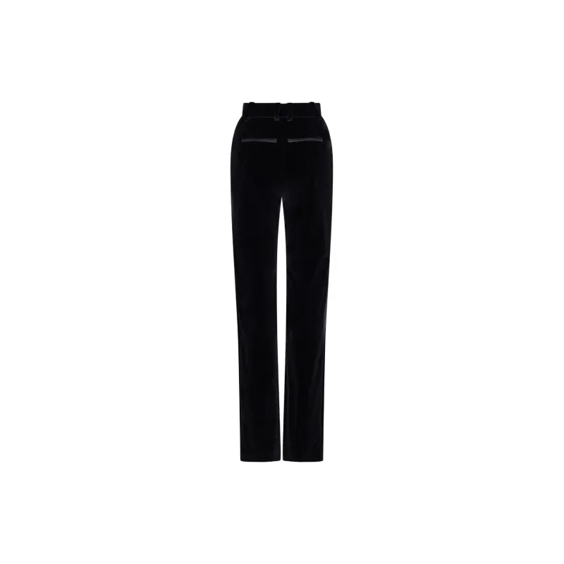 Paco Rabanne High waisted Velour Trousers-1