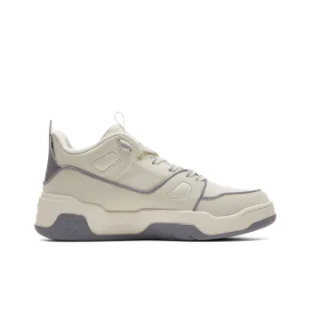 PEAK Guochuang Series Warm Coverage Cushioning Low Top Skateboard Shoes Men's Canvas White