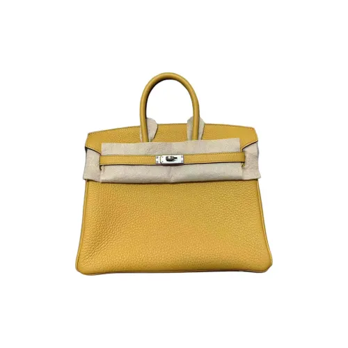 HERMES Birkin Togo Calfskin Birkin Bag Handbags Women's 9D Amber Yellow