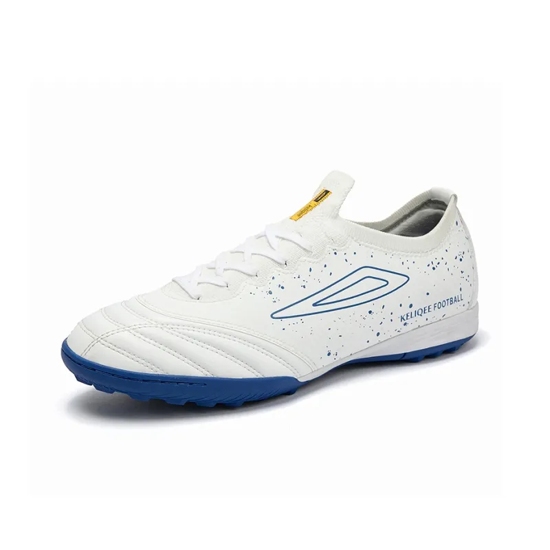 Keliqee Soccer Shoes Unisex Low Top White/Blue-1