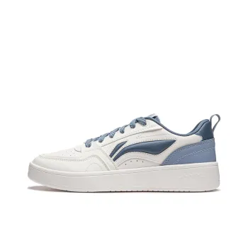 LiNing Yuanbao V2 Anti Slip Wear Resistant Breathable Height Increasing Low Top Skateboard Shoes Men's White Blue