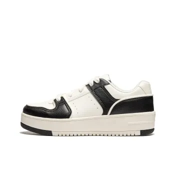 LiNing Cheese Slip Resistant Low Top Skateboard Shoes Women's Black White