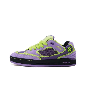 Crosswave x Vision Street Wear Savvy Low Top Skateboard Shoes Unisex Green Purple