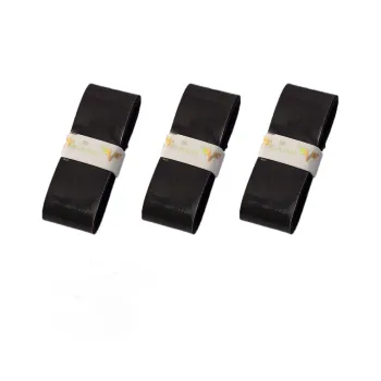 Hongjian Badminton Grip Tape Pure Black PU Tennis Rackets Fishing Rod Controller Wrapped With Strap Thin 15 Items