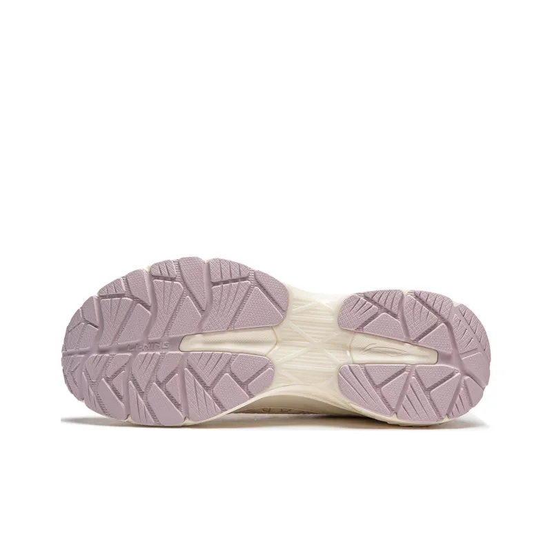 LiNing Shake 1.0 V3 Cushioning Low Top Casual Running Shoes Women's White Purple-6