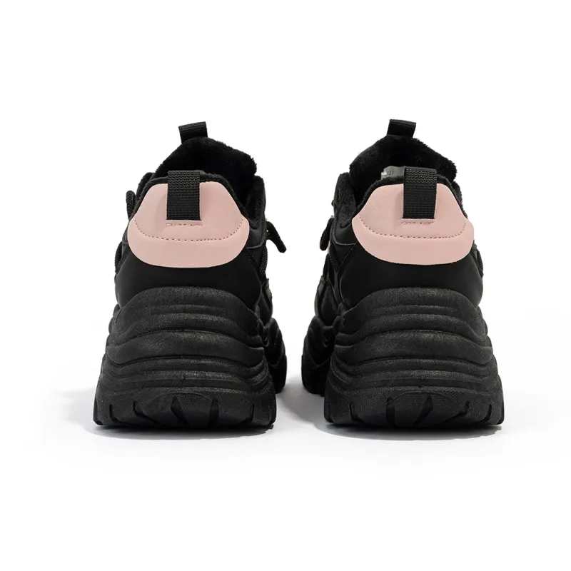 Humanism 1986 Chunky Sneakers Women's Low Top Black-4