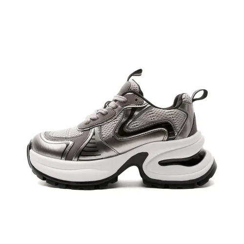 STELLA WEISZ Height Increasing Wear-Resistant Breathable Slip-Resistant Low-Top Chunky Sneakers Women's
