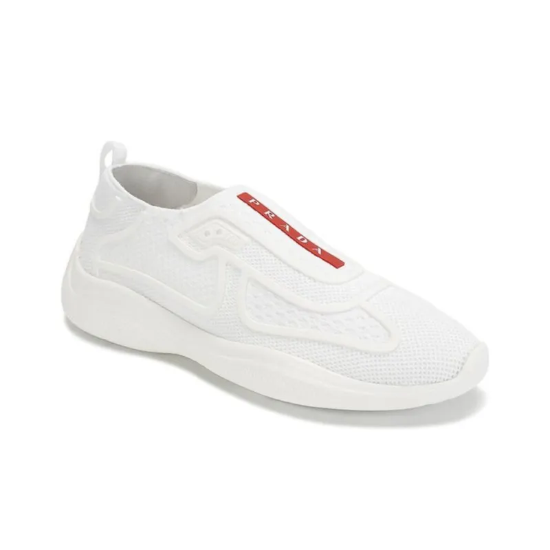 PRADA Low Top Casual Shoes Women's White-2