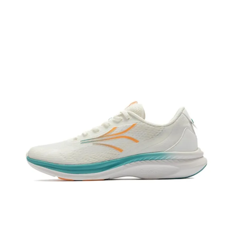 361° FlyFish 2 Anti Slip And Wear Resistant Lightweight Low Top Running Shoes Men's White Orange Blue-0
