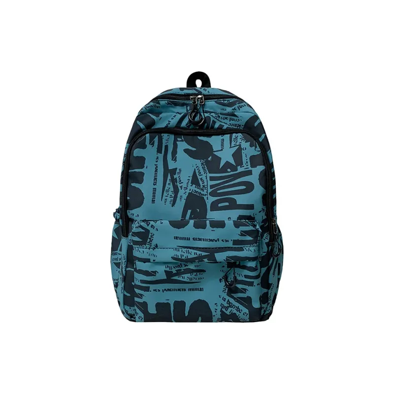 SURELAPTOP Nylon Laptop Backpack Large Size Unisex Black/Gray/Green/Blue-26