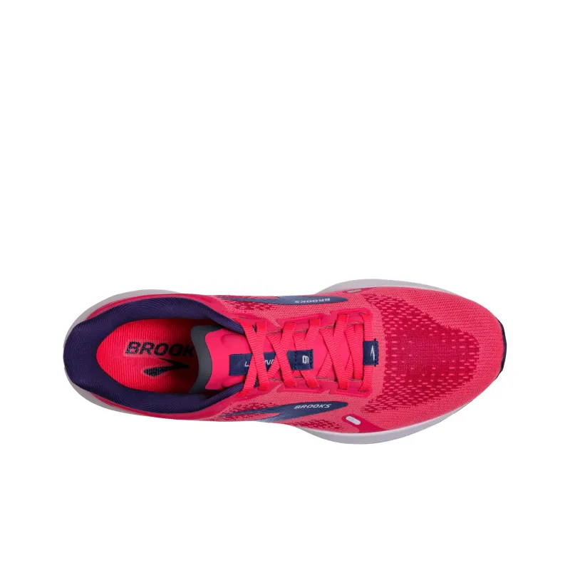Brooks Launch 9 Anti Slip Wear Resistant Low Top Running Shoes Women's Peach Red-4