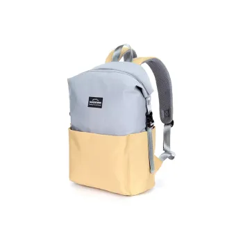 SUISSEWIN Polyester Backpack Regular Unisex Vibrant Orange/Simple Black/Sky Blue