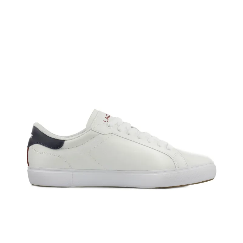 LACOSTE Low Top Skateboard Shoes Men's White Blue-1