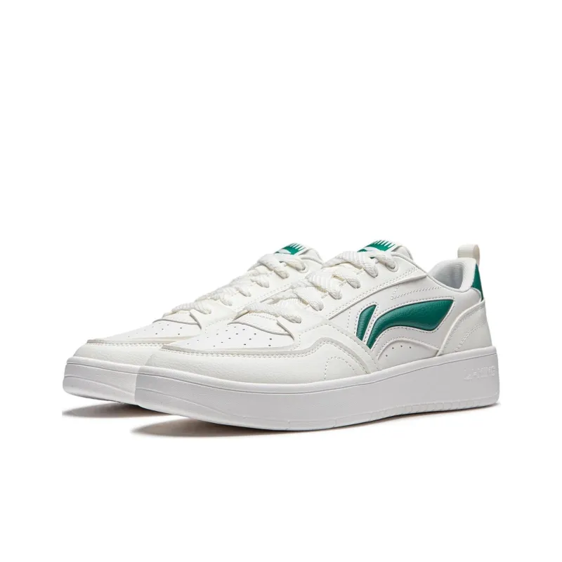 LiNing Yuanbao V2 Anti Slip Wear Resistant Skateboard Shoes Men's White Green-1