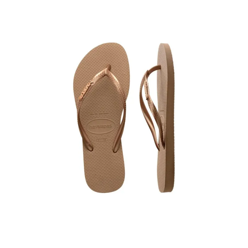 Havaianas Abrasion Resistant Flip Flops Women's Gold-4