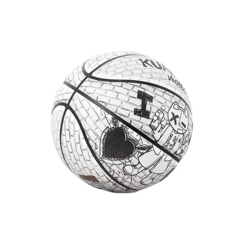 Kuangmi x VOGTEE Microfiber Leather Basketball Black White Size 7 Training Unisex-0