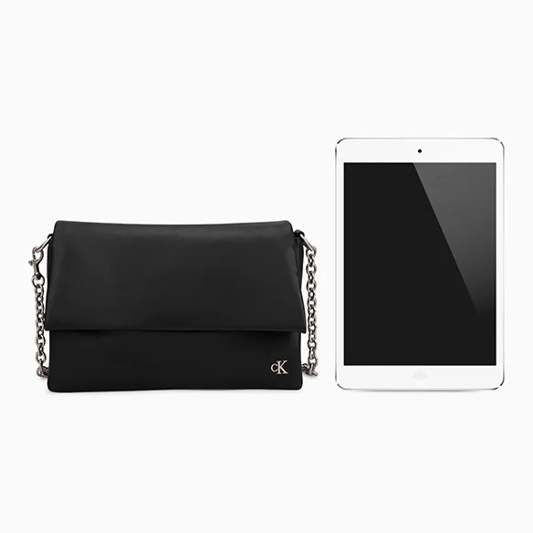 CALVIN KLEIN Synthetic Material Crossbody Bag Medium Size Women's Space Black-3