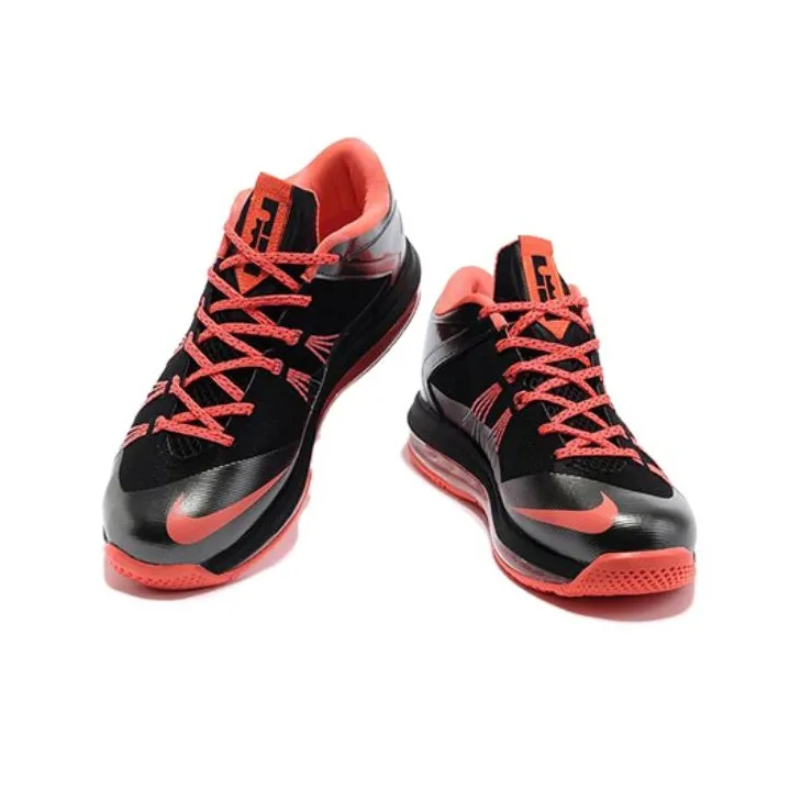 Nike LeBron X Low Black Total Crimson-2