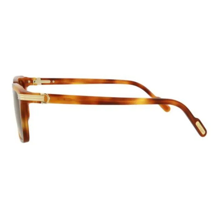 CARTIER Irregular Shape Sunglasses Men's Tortoiseshell-3
