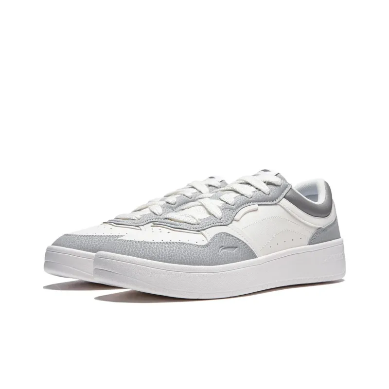 LiNing Line 2.0 At The Beginning V2 Anti Slip Wear Resistant Skateboard Shoes Men's White Gray-1