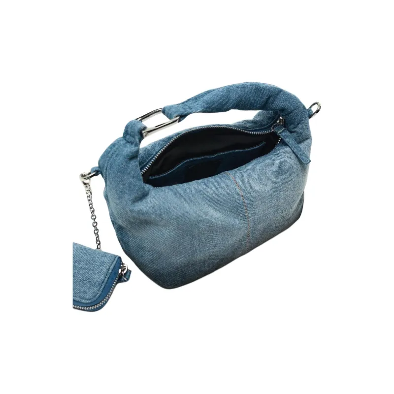 ZARA MAISON SPECIAL Collaboration Cotton Lunch Box Bag Handbag Crossbody Bag Mini Women's Blue Denim-5