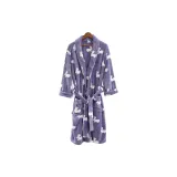 Purple Rabbit Jacquard Bath Robes