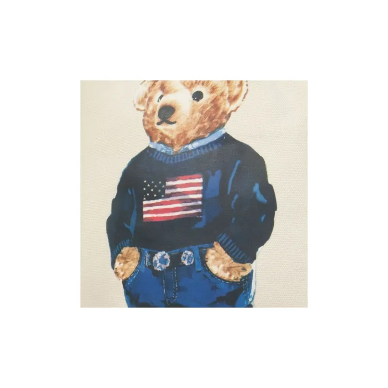 Ralph Lauren Polo Bear print Cotton Shoulder Bag-3