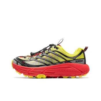 Nicole McLaughlin x HOKA ONE ONE Cushioning Slip Resistant Low Top Casual Running Shoes Women's Black Red