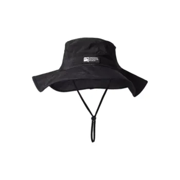 QIAODAN Taffeta Velour Bucket Hats Unisex Black