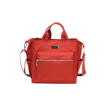 FOUVOR Nylon Fabric Handbag Large Size Women's Red/Black/Smoke Gray
