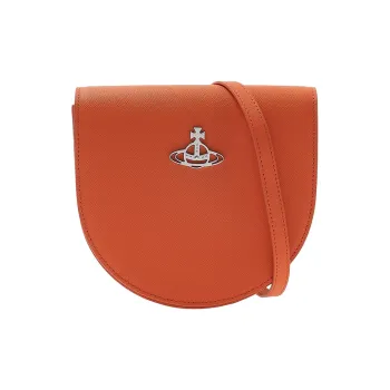 Vivienne Westwood Calfskin Shoulder Bag Crossbody Bag Women's Orange