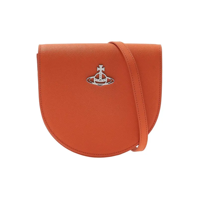 Vivienne Westwood Calfskin Shoulder Bag Crossbody Bag Women's Orange-0