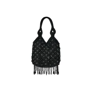 ZARA Polyester Tassel Bag Handbag Crossbody Bag Small Size Women's Black