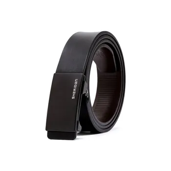 SHERIDan Business Elite Toothless Automatic Buckle Cow Leather Belt Men's Black