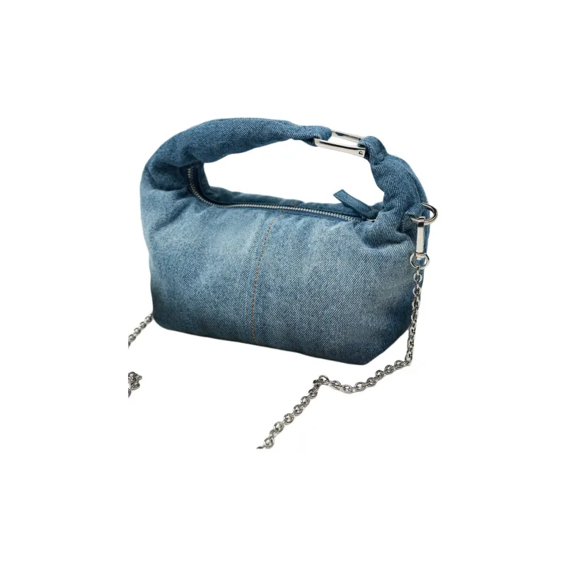 ZARA MAISON SPECIAL Collaboration Cotton Lunch Box Bag Handbag Crossbody Bag Mini Women's Blue Denim-3