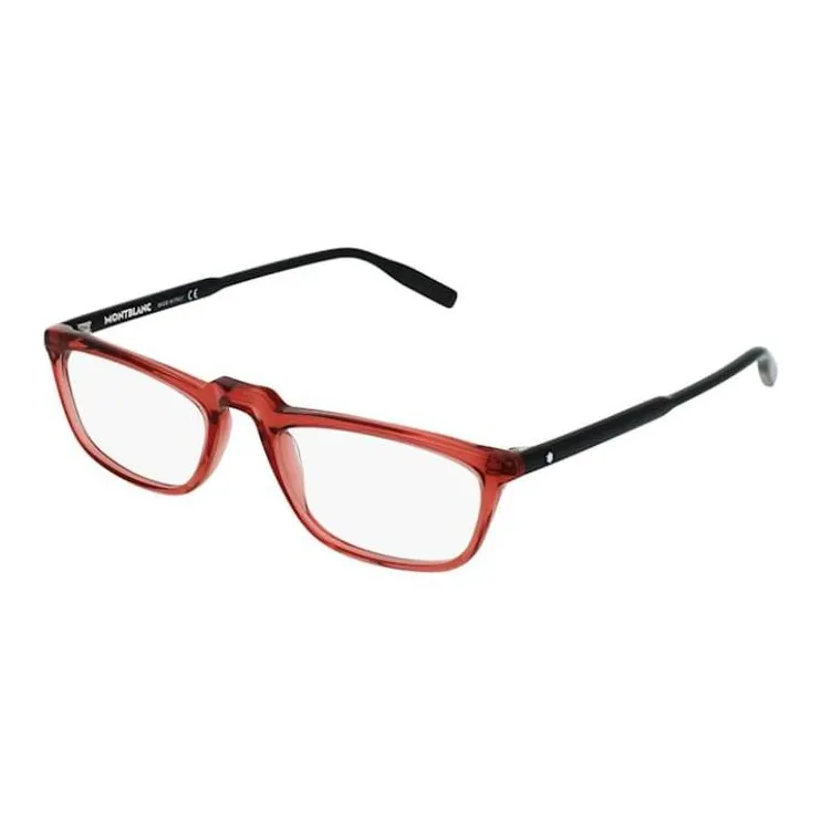 MONTBLANC Acetate Cat Eye Eyeglass Frames Men's Red-0