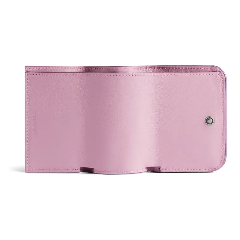 Balenciaga Le Cagole Arena Lambskin Wallet Mini Women's Pink-3