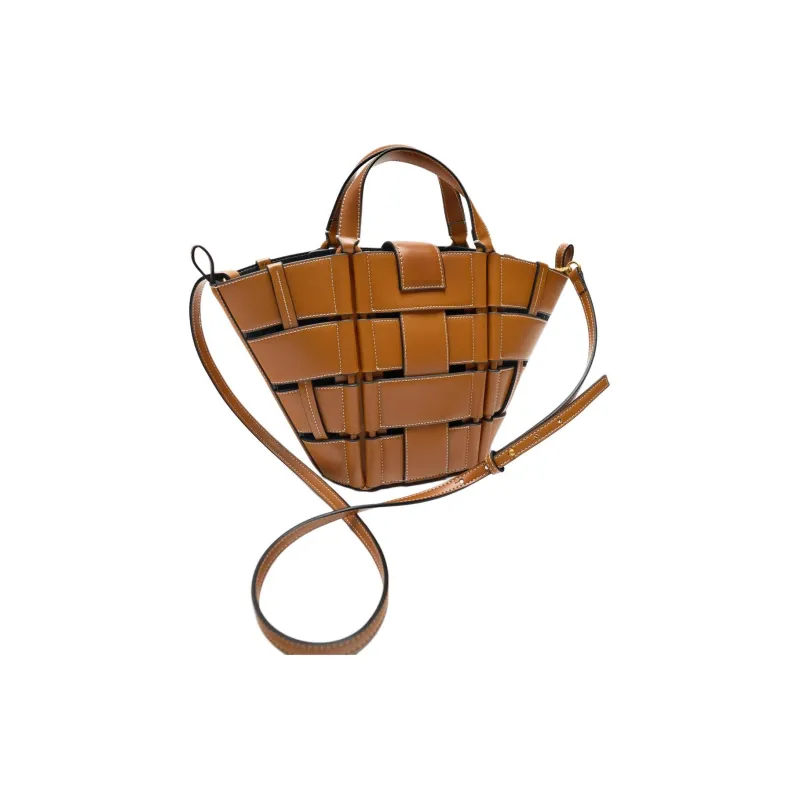 ZARA PU Tote Bag Shopping Bag Handbag Mini Women's Brown-7