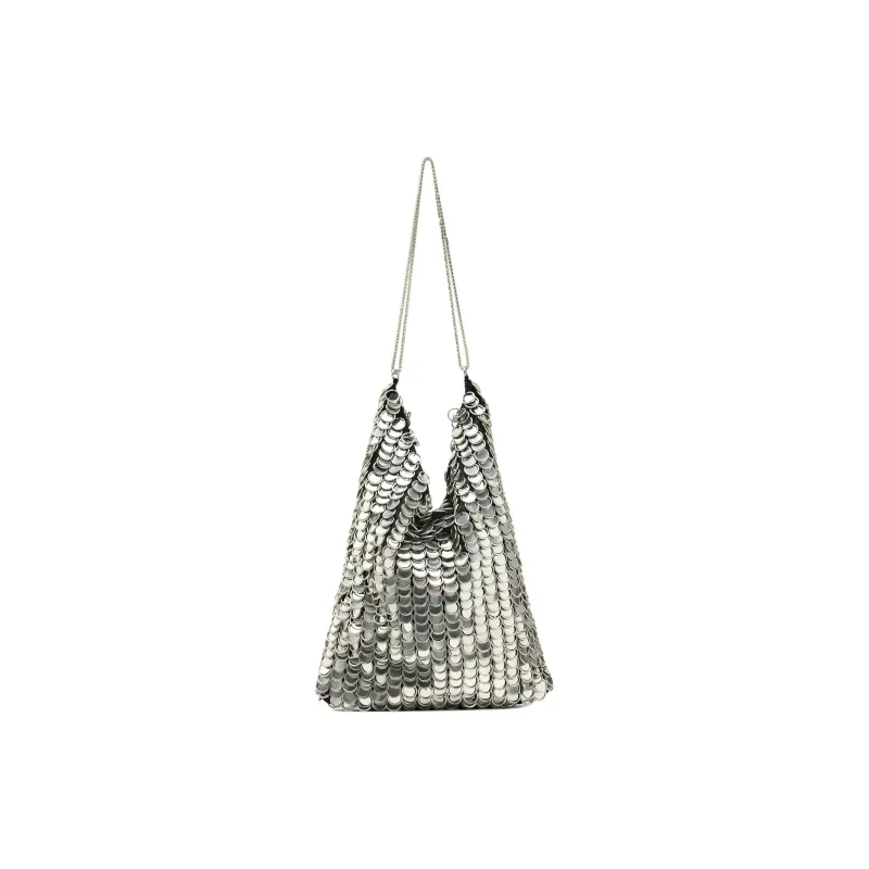 ZARA Polyester Handbag Shoulder Bag Women's Silver-0