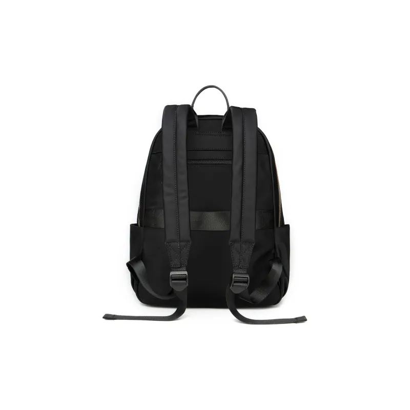 Crocodile Fabric Backpack Medium Size Women's Black/Gray-2