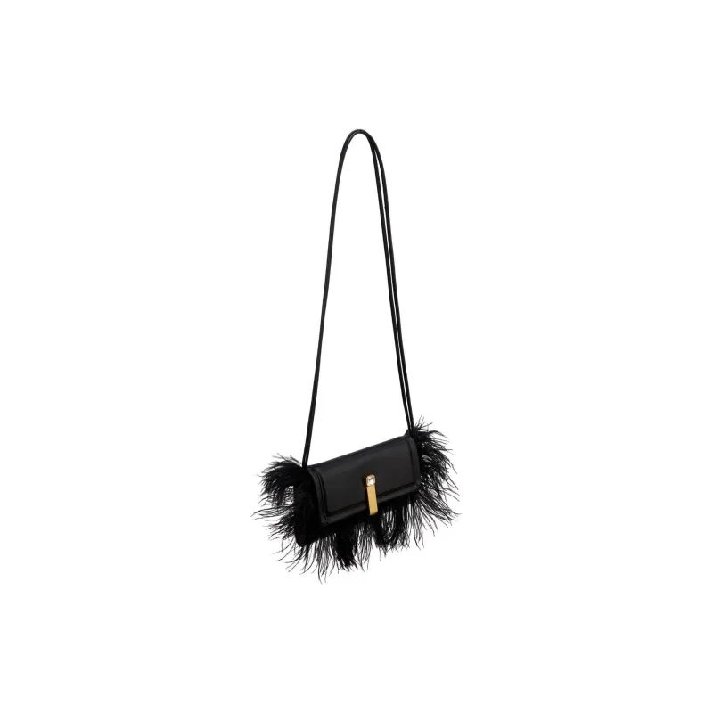ZARA Leather Handbag Shoulder Bag Crossbody Bag Mini Women's Black-1