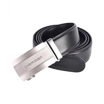 SHERIDan Business Elite Automatic Buckle Belt Cow Leather Leather Belts Men's Black Width 3.5CM