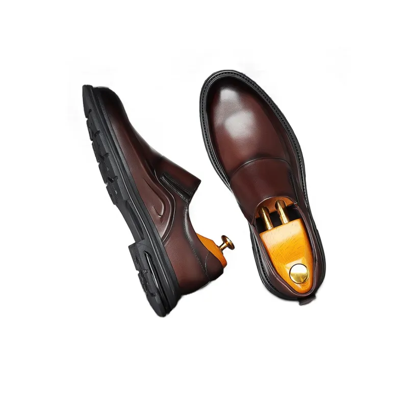 YEDANI Dress Shoes Men Low Top Black/Brown-9