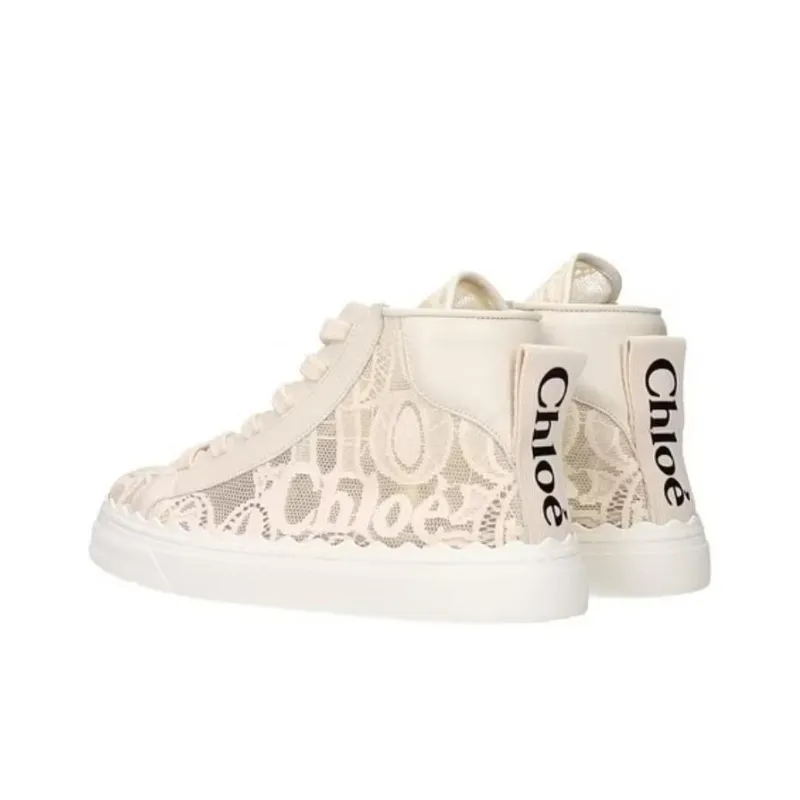 Chloé Lauren Lace Lace Up Sneakers Women's-4