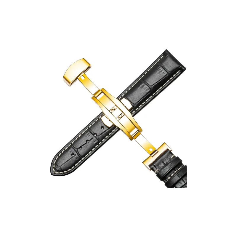 WOALMORN Longines Compatibility Watch Band 75MM 120MM Cowhide Leather Material-11