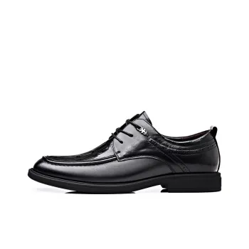 GZZ Dress Shoes Men Low-Top Black
