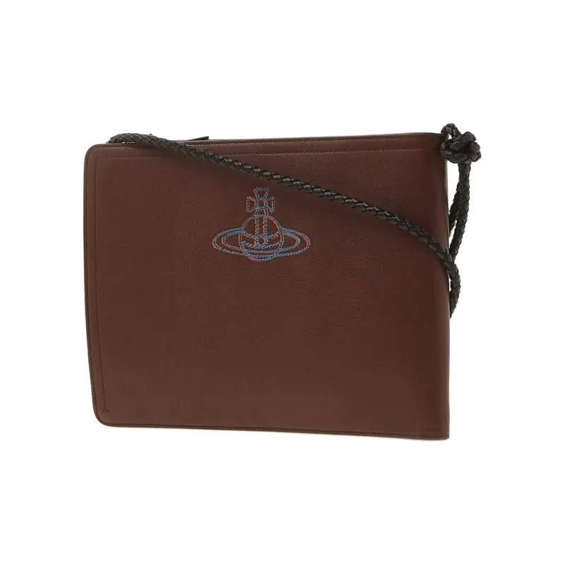 Vivienne Westwood Cow Leather Crossbody Bag Shoulder Bag Women's Brown-1